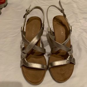 Aerosoles Silver Wedges size 7